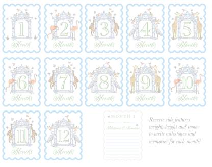 Watercolor Baby Milestone Cards