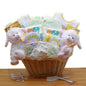 Double Delight Twins New Baby Gift Basket - Yellow-  new baby gift