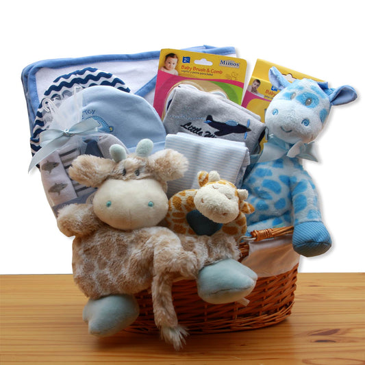 Jungle Safari New Baby Gift Basket - Pink-  baby girl gifts - new baby