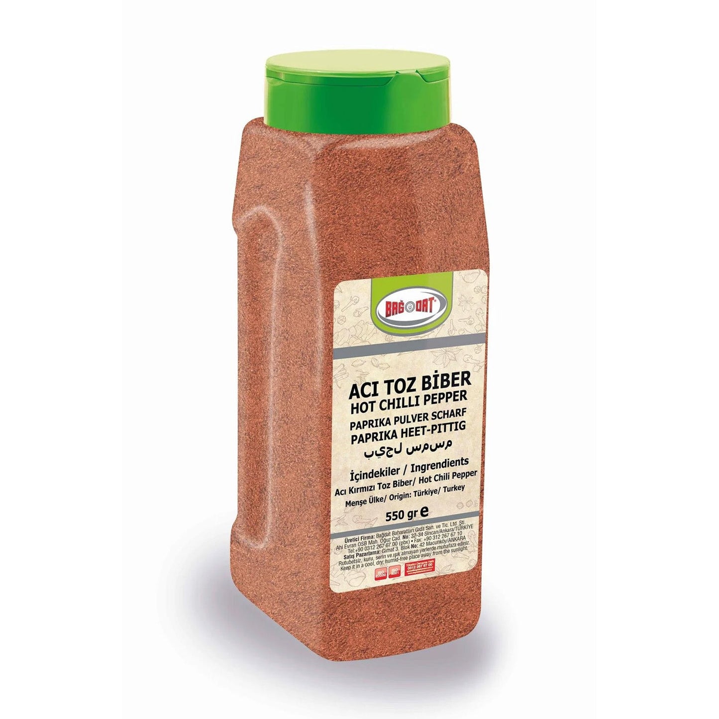 Bagdat Hot Chilli Pepper 550G