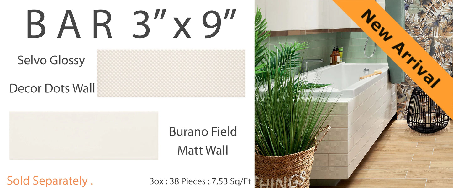 BAR 3 x 9 Subway Tile