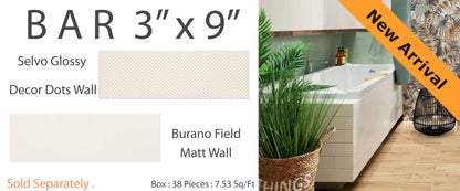 BAR 3 x 9 Subway Tile