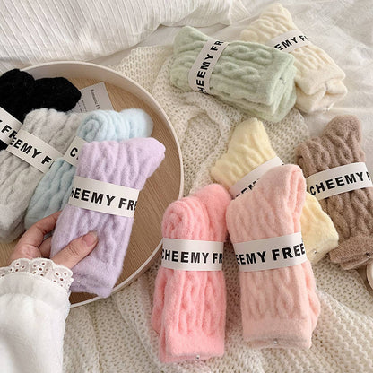Plush Hemp-Knit Socks for Cozy Fall & Winter