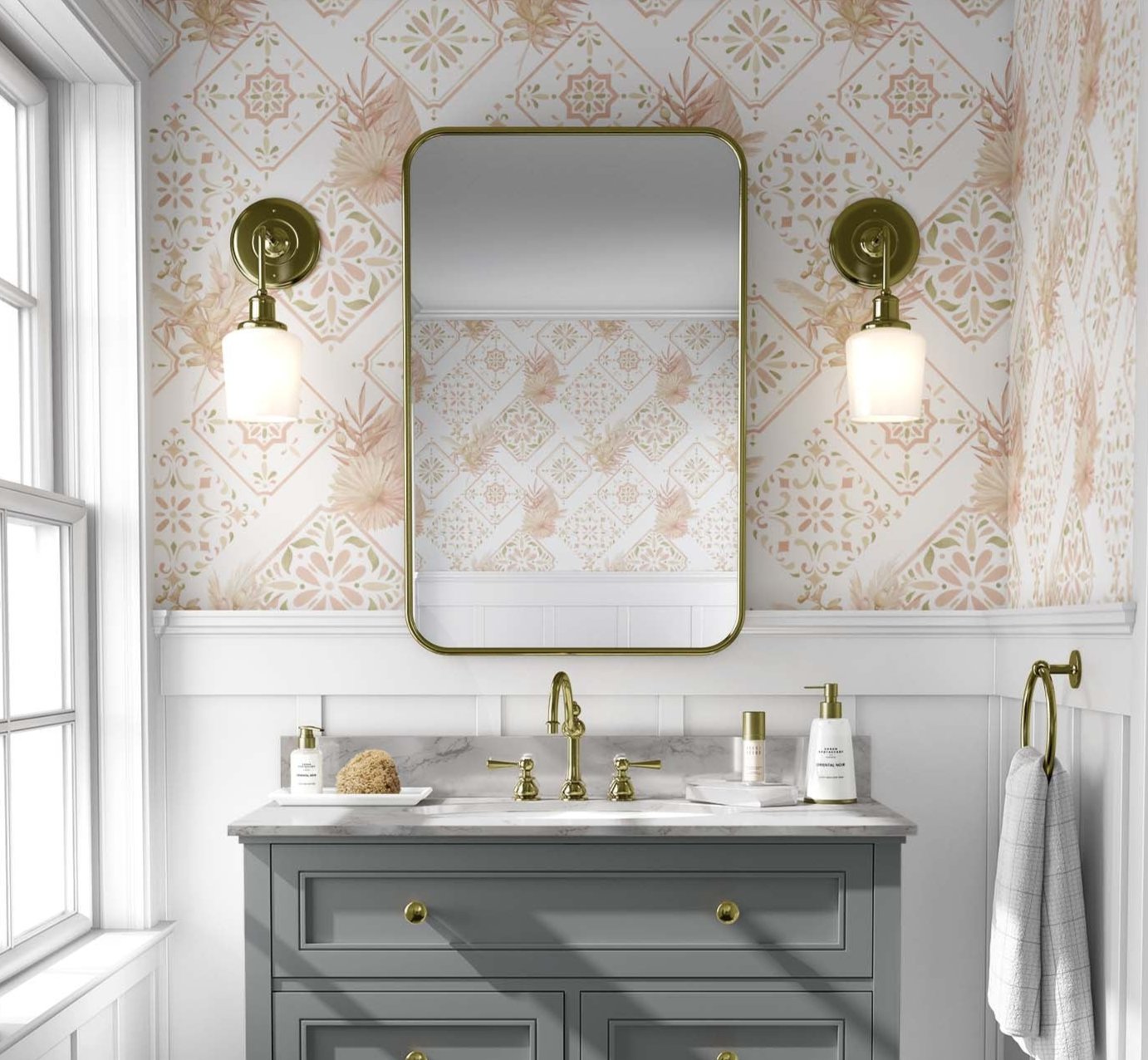 Moroccan tile  wallpaper | Kitchen + Metal