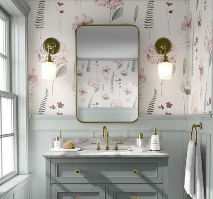 Hydrangea Watercolor Wallpaper | Kitchen + Metal