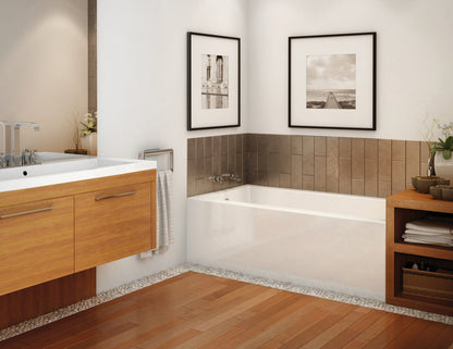 Rubix 6030 Acrylic Alcove Left-Hand Drain Bathtub in White
