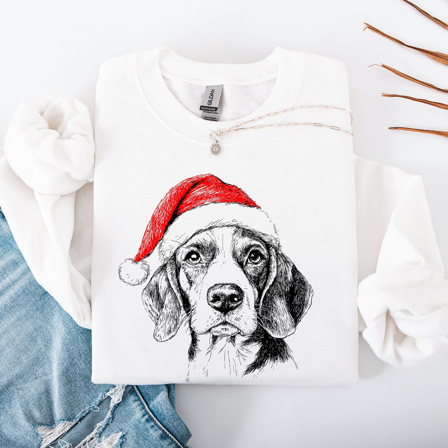 Beagle, Santa, Dog, Christmas, Dog Lover, Pet Sweatshirt