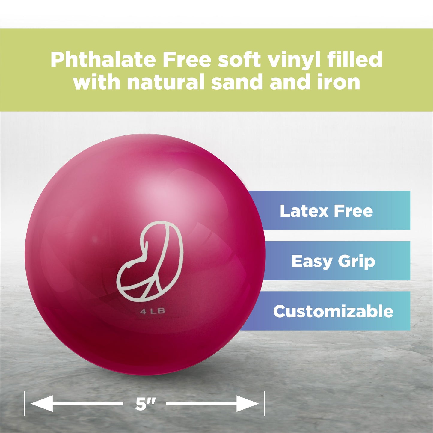Safe Grip Soft Weighted Balls - Sand & Iron Filled, No Phthalates or Latex