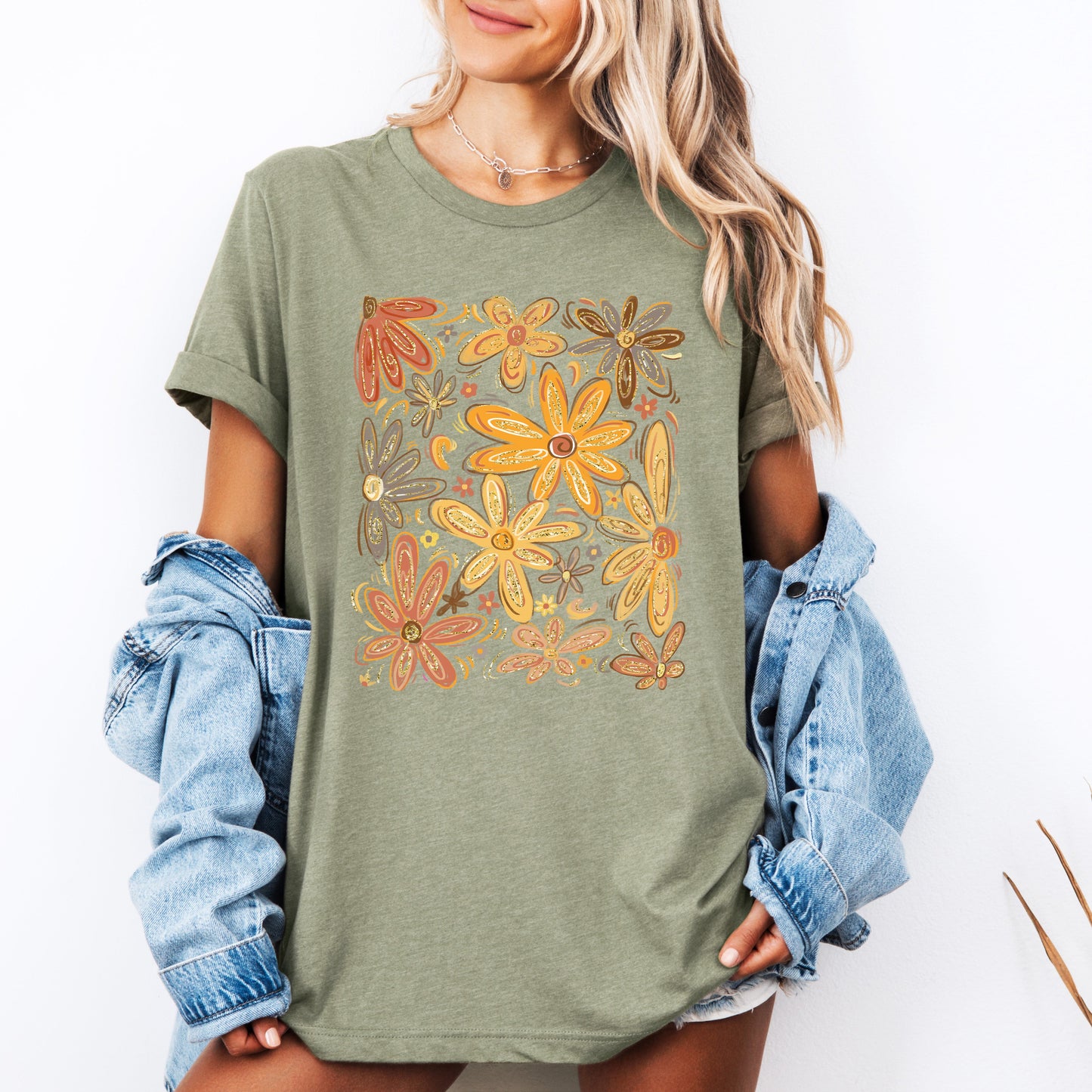 Beautiful Autumn Flowers, Fall, Floral, Watercolor, Tshirt