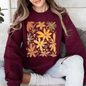 Beautiful Autumn Flowers, Fall, Floral, Watercolor Sweatshirt