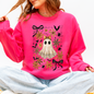 Beautiful Halloween, Bows, Bats, Flowers Sweatshirt