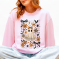 Beautiful Halloween, Bows, Bats, Flowers Sweatshirt