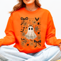 Beautiful Halloween, Bows, Bats, Flowers Sweatshirt