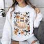 Beautiful Halloween, Bows, Bats, Flowers Sweatshirt