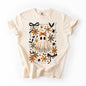 Beautiful Halloween, Bows, Bats, Flowers, Comfort Colors T-Shirt