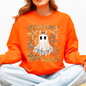 Beautiful Halloween, Flowers, Coquette Ghost Sweatshirt