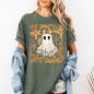 Beautiful Halloween, Flowers, Coquette Ghost, Comfort Colors T-Shirt