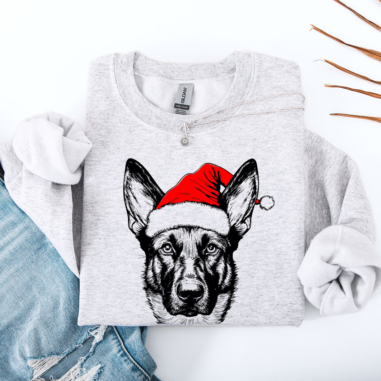 Belgian Malinois, Santa, Dog, Christmas, Dog Lover, Pet Sweatshirt
