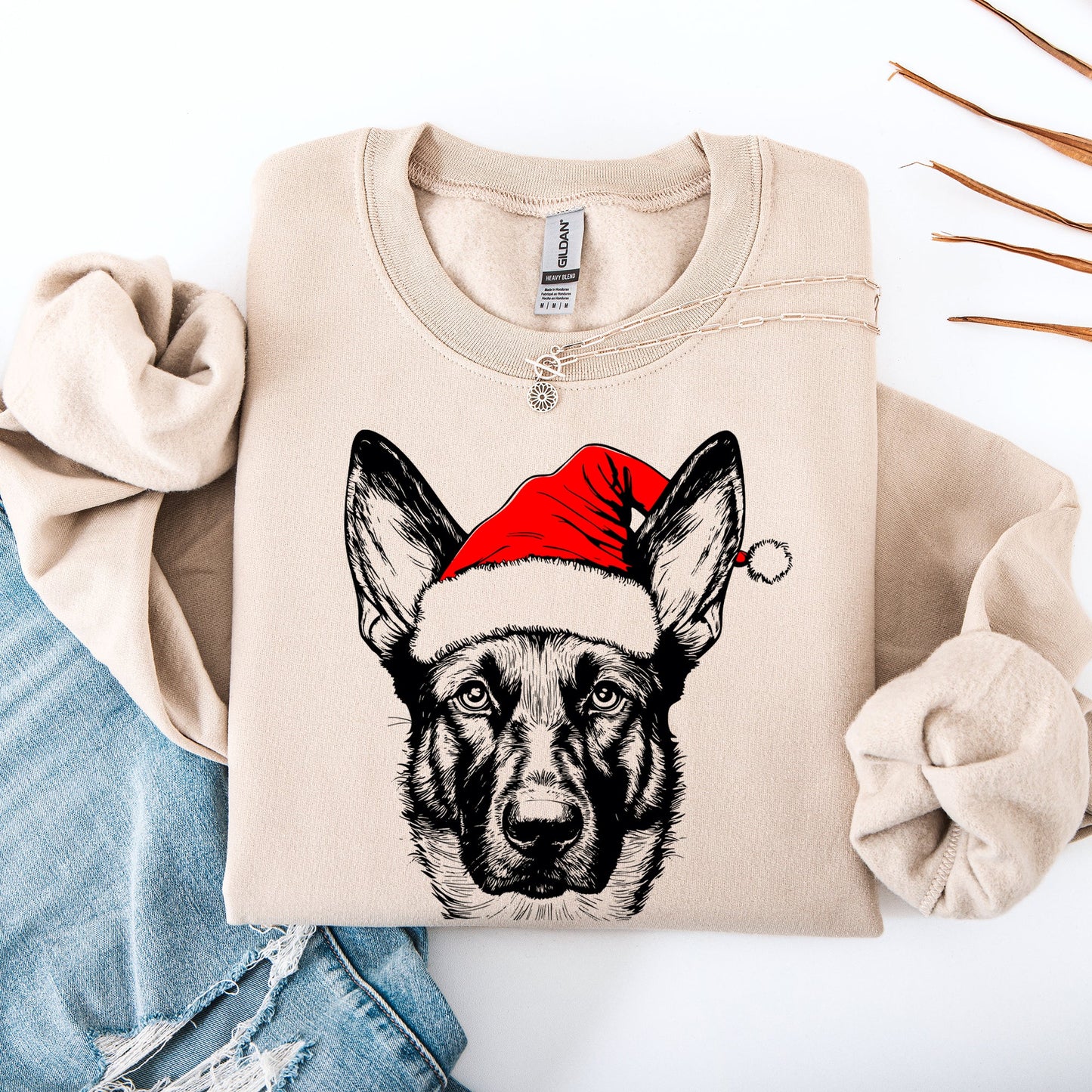 Belgian Malinois, Santa, Dog, Christmas, Dog Lover, Pet Sweatshirt