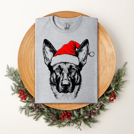 Belgian Malinois, Santa, Dog, Christmas, Dog Lover, Pet T-Shirt Comfort Colors T-Shirt