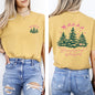Believe In The Magic Of Christmas, Santa, Front and Back, Christmas Trees, Winter, Snow, Xmas Tshirt Comfort Colors T-Shirt