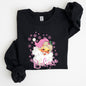 Believe, Pink Santa, Snowflakes, Christmas, Winter, Snow, Xmas Sweatshirt