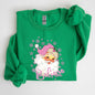 Believe, Pink Santa, Snowflakes, Christmas, Winter, Snow, Xmas Sweatshirt