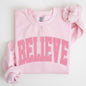 Believe, Varsity, Collegiate, Christmas, Santa, Winter, Xmas Sweatshirt