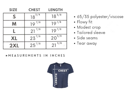 Customizable: Tri-Star Flowy Orange and Purple Gingham Cropped Tee