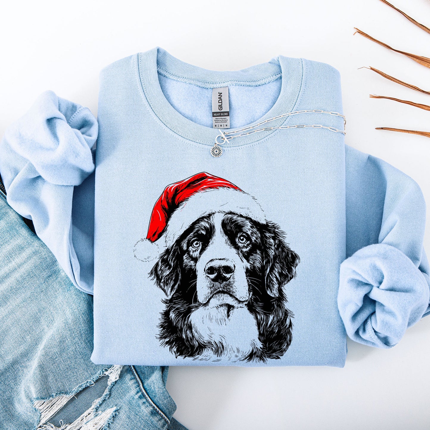 Bernese Mountain, Santa, Dog, Christmas, Dog Lover, Pet Sweatshirt