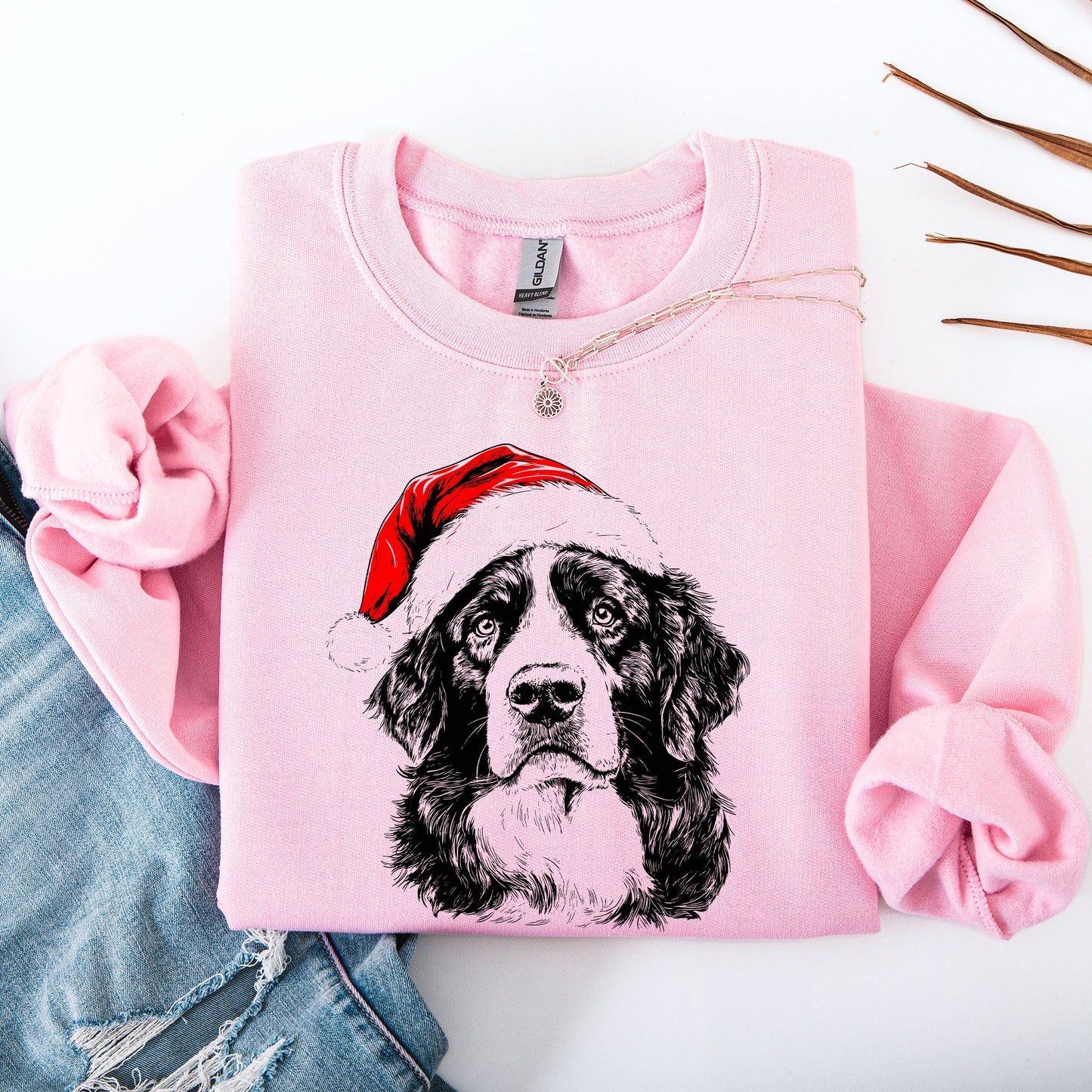 Bernese Mountain, Santa, Dog, Christmas, Dog Lover, Pet Sweatshirt