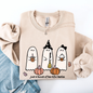 Besties, Halloween, Ghosts, Cute, Witch, Pumpkin Sweatshirt