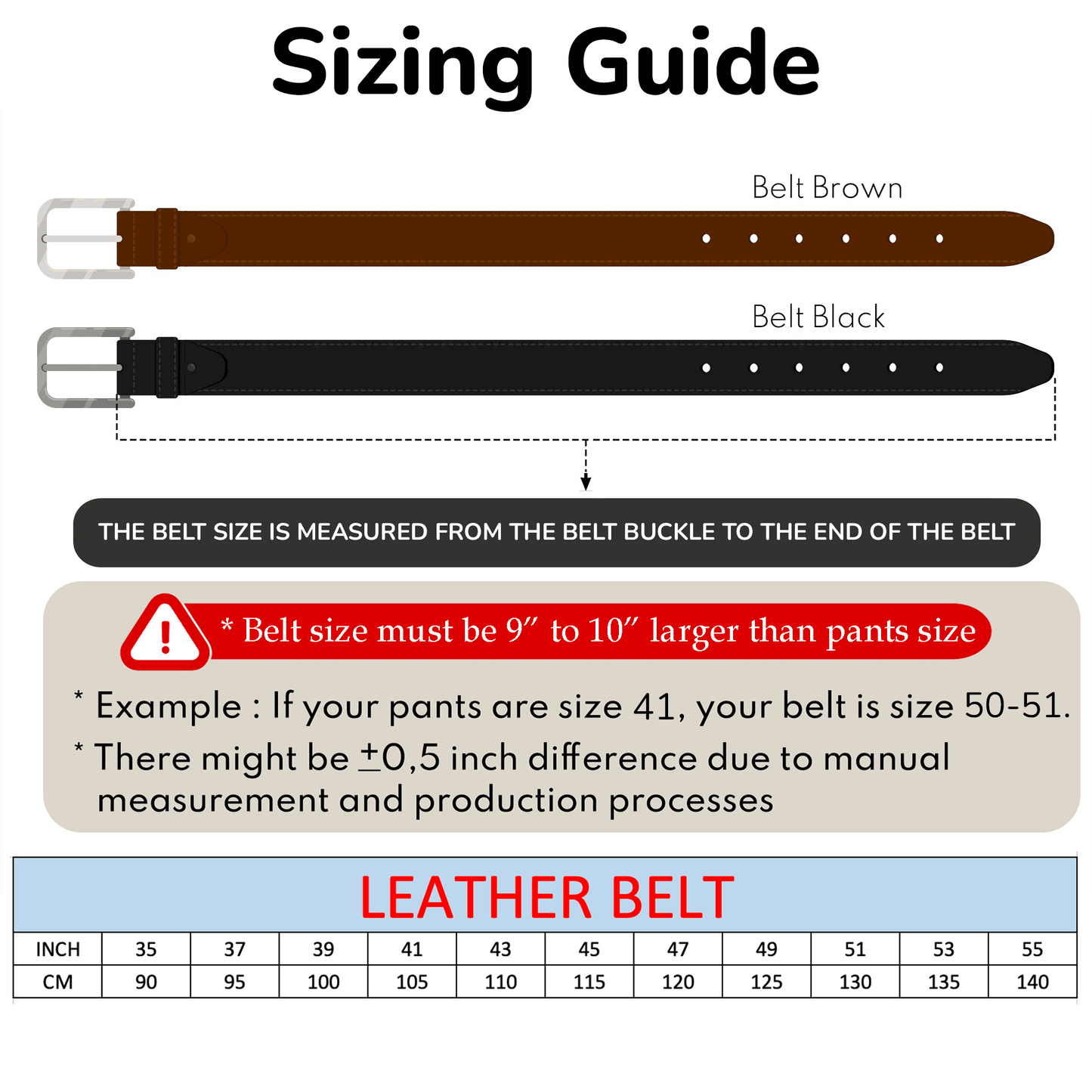 Custom Engraved Belt for Him - Go There Hand In Hand - Personalized Gift for Husband, Boyfriend, Fiancé | Birthday, Valentine, Anniversary | Leather