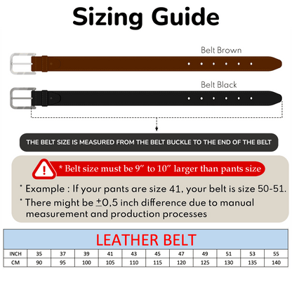 Engraved Leather Belt for Him - Think Of Me When You Take Off - Gift for Men/Him, Husband, Boyfriend, Valentine, Anniversary, Father's Day