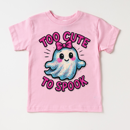 Too Cute To Spook Halloween Shirt - Girls Halloween Tee