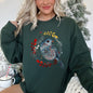 Bird Folk Art Scandinavian Winter Christmas Sweatshirt