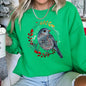 Bird Folk Art Scandinavian Winter Christmas Sweatshirt