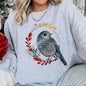 Bird Folk Art Scandinavian Winter Christmas Sweatshirt