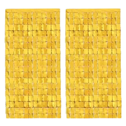 Birthday Party Shimmer Wall Curtains 2-Pack