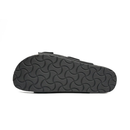 Black Adjustable Slide Sandals