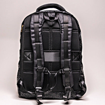 Black Monogram Leather Commuter Bag