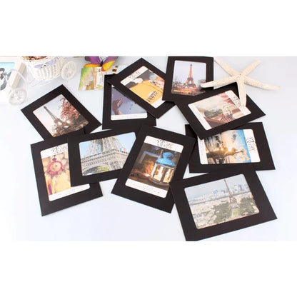 Black Paper Photo Frame Banner: Celebrate Kids Birthday Milestones