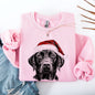 Black Lab, Santa, Labrador Dog, Christmas, Dog Lover, Pet Sweatshirt