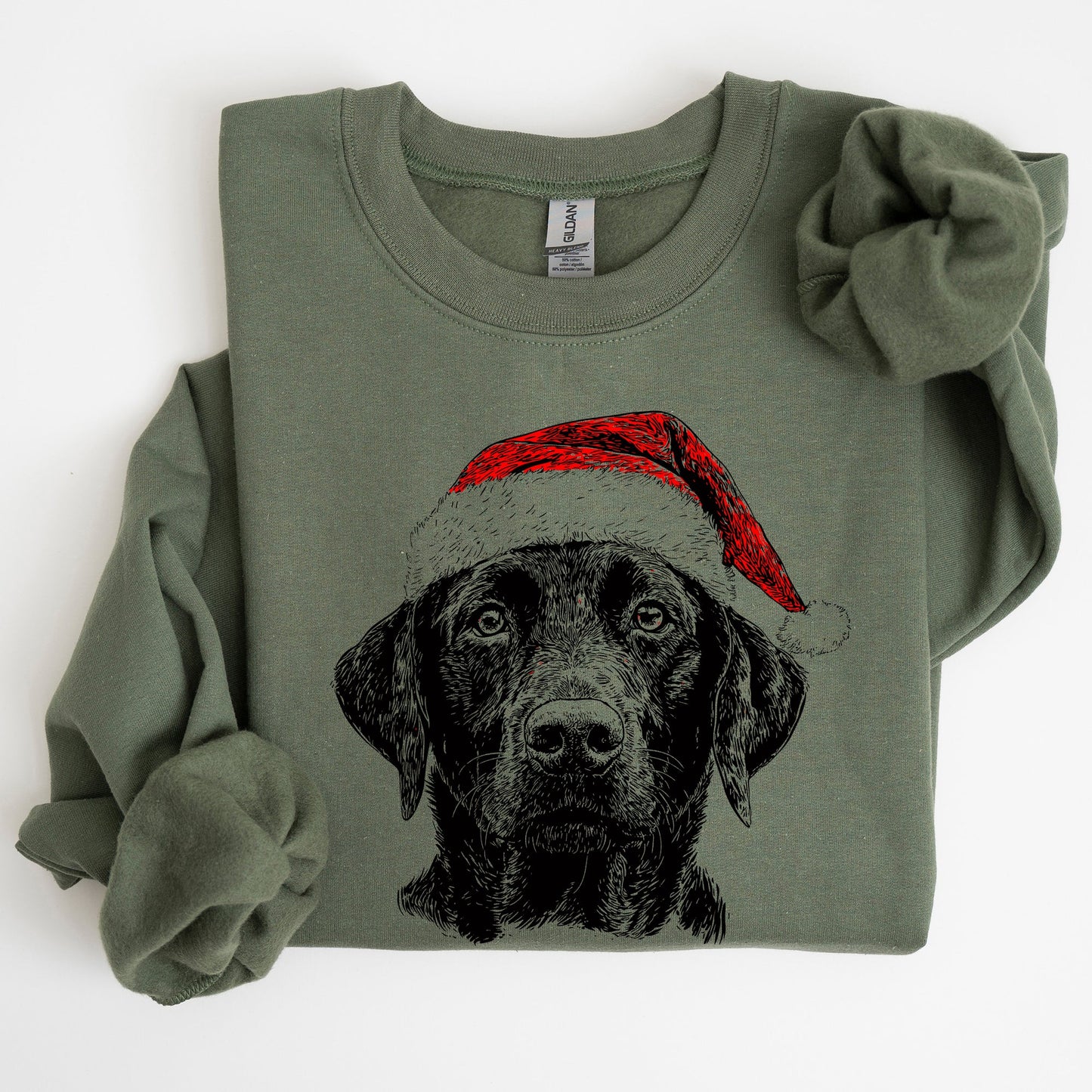 Black Lab, Santa, Labrador Dog, Christmas, Dog Lover, Pet Sweatshirt