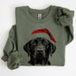 Black Lab, Santa, Labrador Dog, Christmas, Dog Lover, Pet Sweatshirt