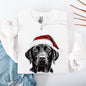 Black Lab, Santa, Labrador Dog, Christmas, Dog Lover, Pet Sweatshirt