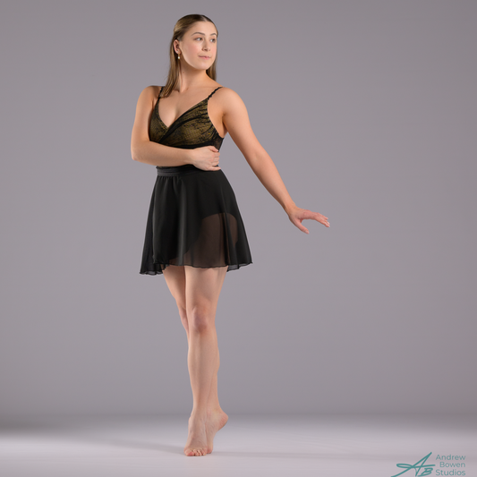 Black Chiffon Ballet Wrap Skirt - Classical