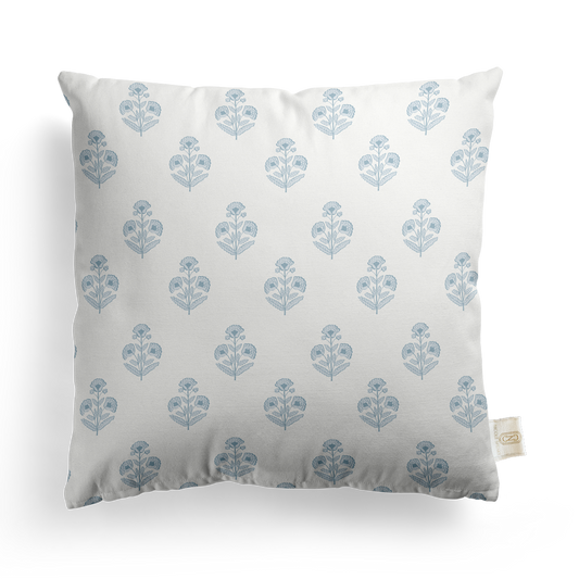 Block Print Floral Pillow Cover | Featuring Moss Mystique Colorway