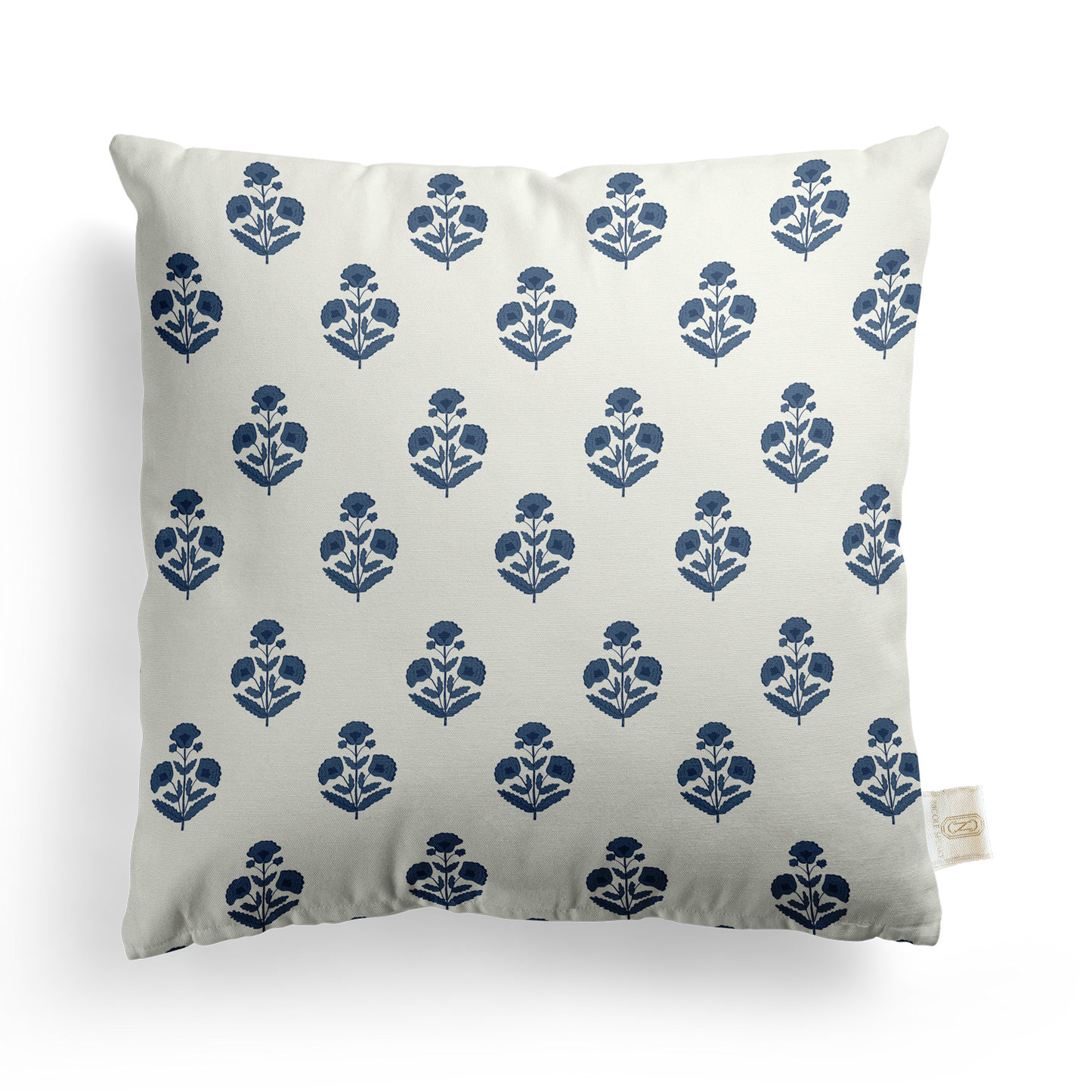 Block Print Floral Pillow Cover | Featuring Oyster Sand Colorway
