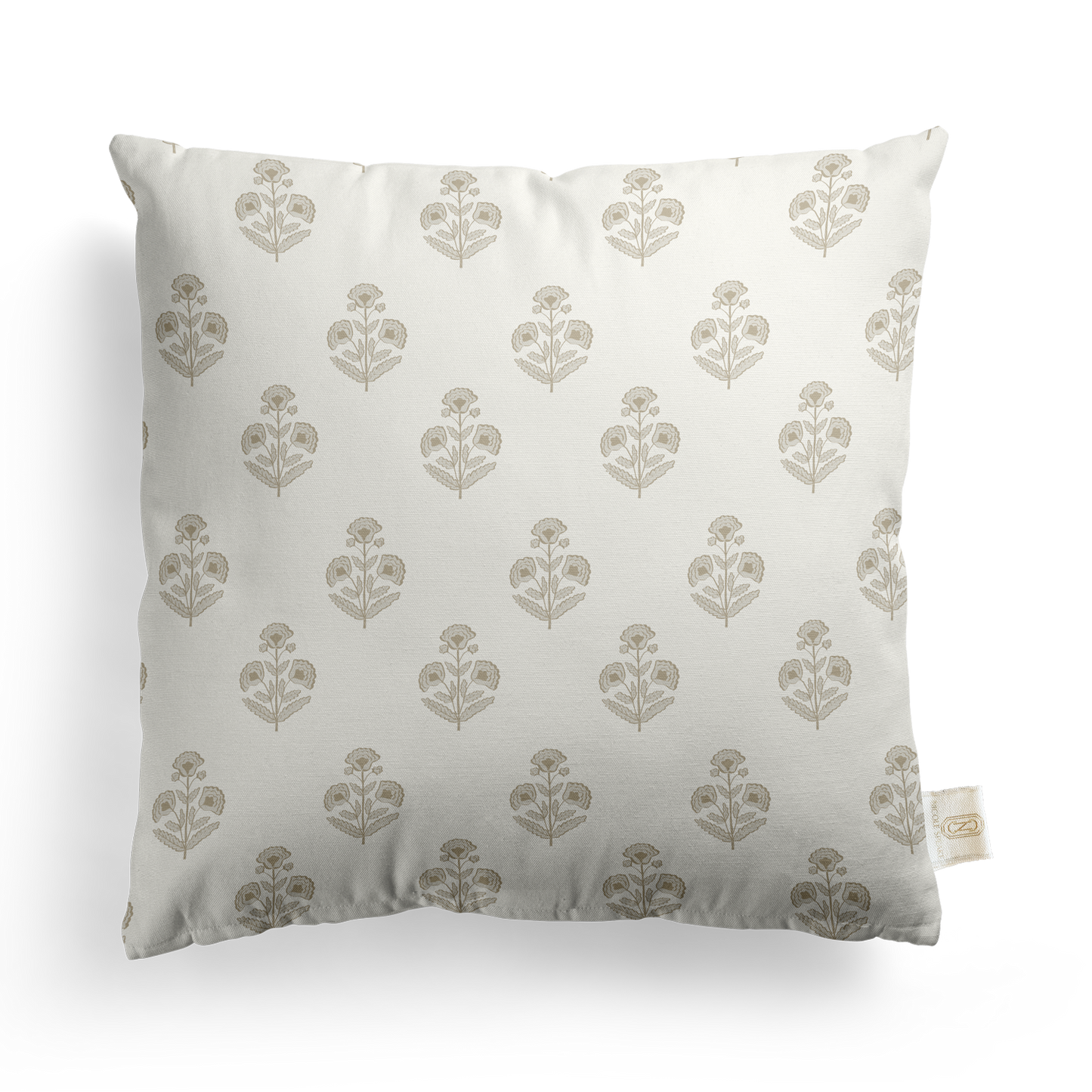 Block Print Floral Pillow Cover | Featuring Preppy Colorway